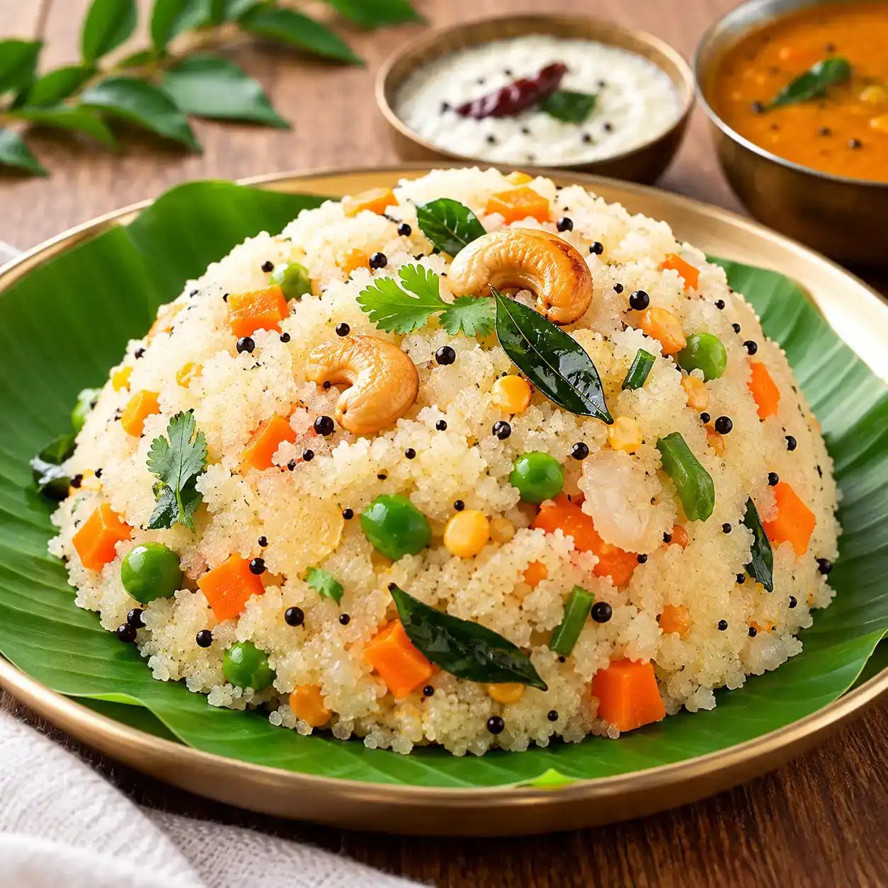 Upma — A fragrant, savory breakfast staple, Upma delights with its soft at Apna Bazar - Eatery